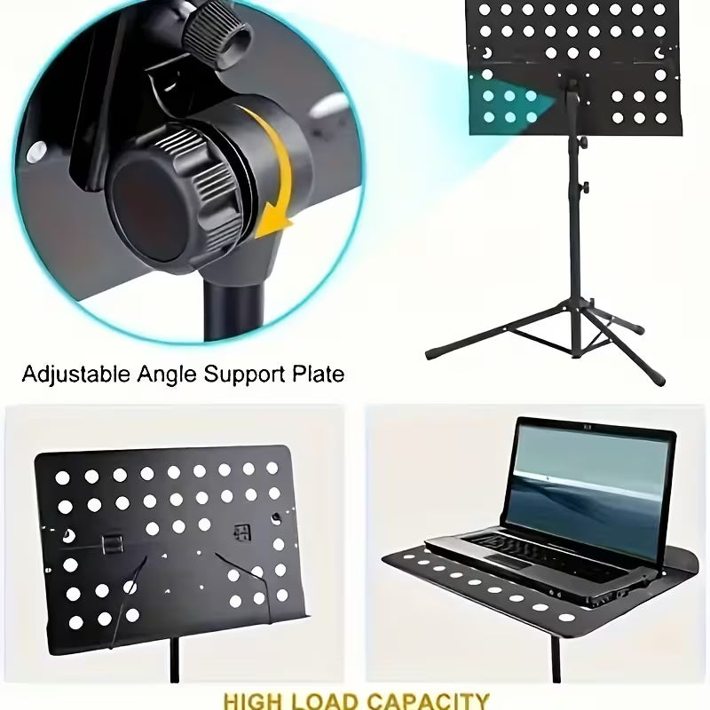 Portable & Durable Folding Music Stand - Adjustable