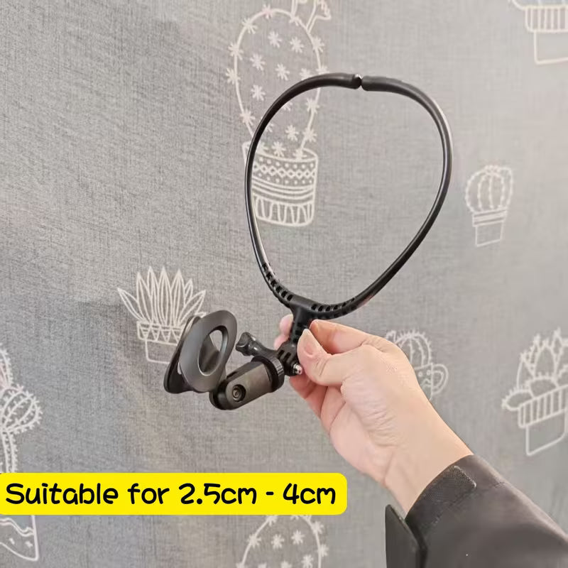 Professional Hands-Free Neck Microphone Stand with Adjustable Clip