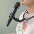 Professional Hands-Free Neck Microphone Stand with Adjustable Clip